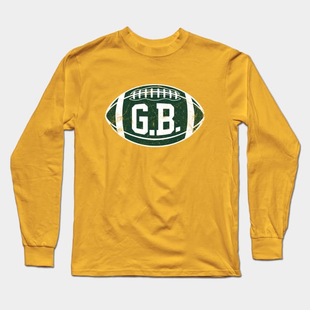 GB Retro Football - Yellow Long Sleeve T-Shirt by KFig21
